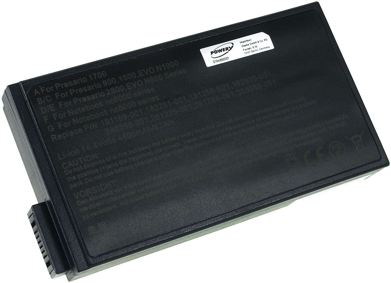 Acumulator compatibil HP Compaq Business notebook NC6000 4400mAh